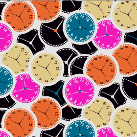 圆圈时钟几何拼接矢量图服装纺织面料水印数码印花金昌花型素材