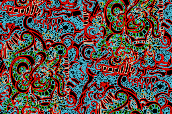 多彩花纹拼接矢量图服装纺织面料水印数码印花金昌花型