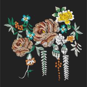 几何植物花卉矢量图裁片烫图印花花型素材