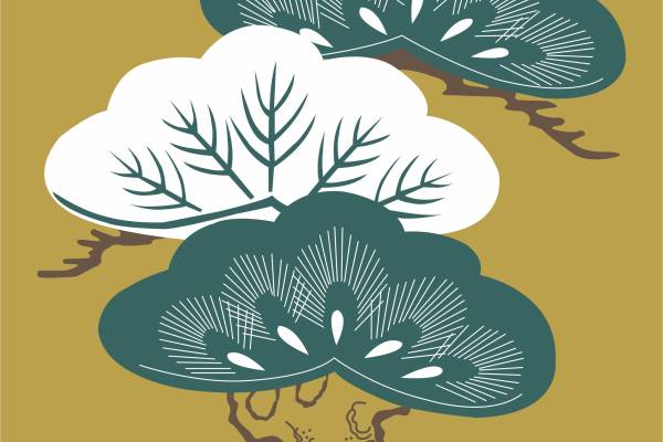 几何植物矢量图印花花型素材