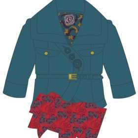 女士短款外套设计矢量图