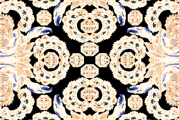 复古几何花纹矢量图服装纺织面料水印数码印花花型素材