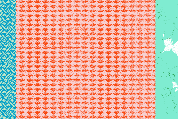 几何雨伞蝴蝶花卉矢量图服装纺织面料水印数码印花金昌花型素材