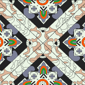 几何复古花纹印花矢量图服装纺织面料水印数码印花金昌花型素材