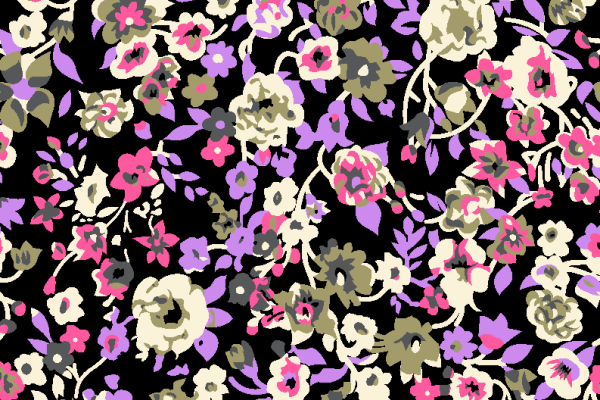 几何水彩植物花朵矢量图服装纺织面料水印数码印花金昌花型素材