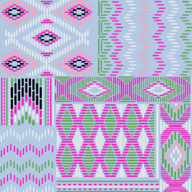 多彩几何图案拼接矢量图服装纺织面料水印数码印花金昌花型素材