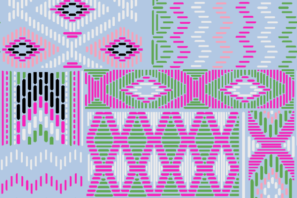 多彩几何图案拼接矢量图服装纺织面料水印数码印花金昌花型素材