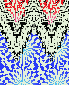 几何条纹拼接马赛克图案矢量图服装纺织面料水印数码印花金昌花型素材