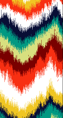 多彩几何线条波浪花纹矢量图服装纺织面料水印数码印花金昌花型素材