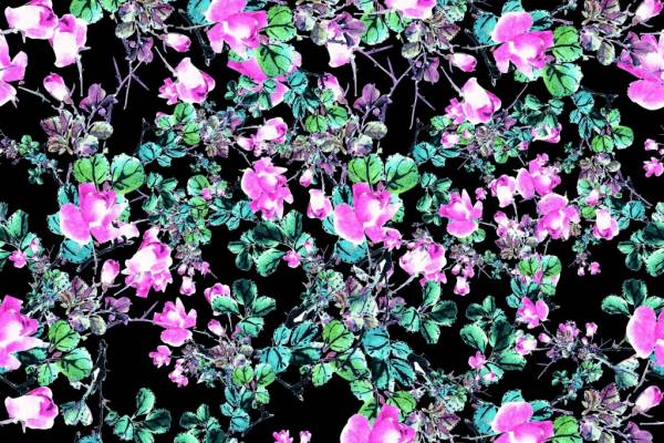 植物小碎花拼接矢量图服装纺织面料数码印花花型素材