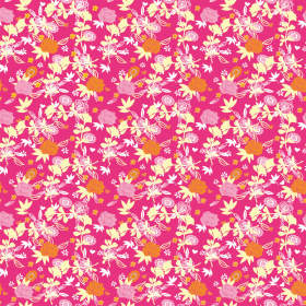 植物玫瑰花小碎花拼接矢量图服装纺织面料数码印花花型素材