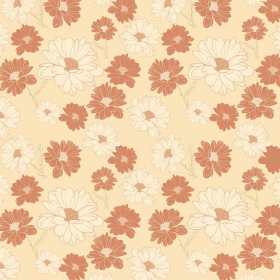 植物花朵菊花矢量图服装纺织面料数码印花花型素材