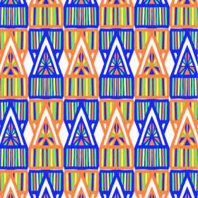 彩色几何条纹拼接矢量图服装纺织面料数码印花花型素材