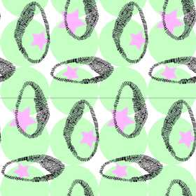 圆形线条五角星拼接矢量图服装纺织面料数码印花花型素材