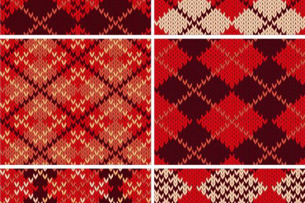 针织面料几何印花矢量图服装面料数码印花素材