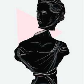 雕塑断臂的维纳斯矢量图服装裁片T恤烫图印花花型素材