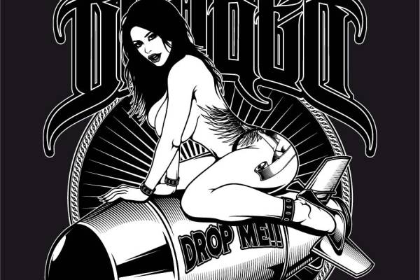 卡通人物炸弹字母涂鸦矢量图服装裁片T恤烫图印花花型素材