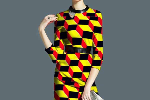 几何方块拼接矢量图服装纺织面料水印数码印花金昌花型素材