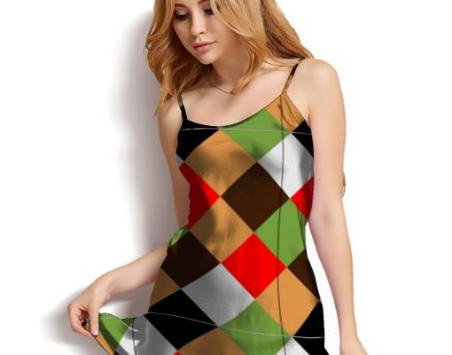 几何多彩方格拼接矢量图服装纺织面料水印数码印花金昌花型素材