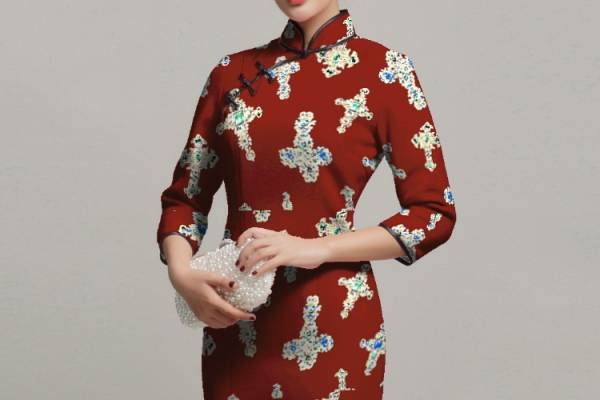 几何十字架印花矢量图服装纺织面料水印数码印花金昌花型素材