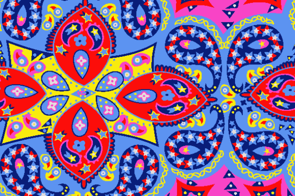 多彩几何图案拼接矢量图服装纺织面料水印数码印花金昌花型素材