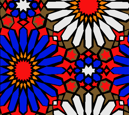 几何五角星菱形拼接菊花型矢量图服装纺织面料水印数码印花花型素材