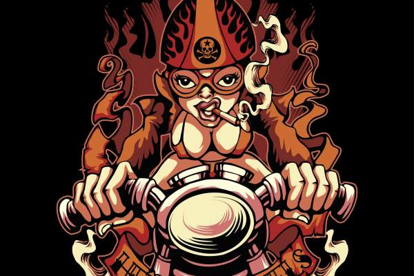 几何卡通人物矢量图服装裁片T恤烫图印花花型素材