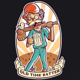 几何卡通棒球手矢量图服装裁片T恤烫图印花花型素材