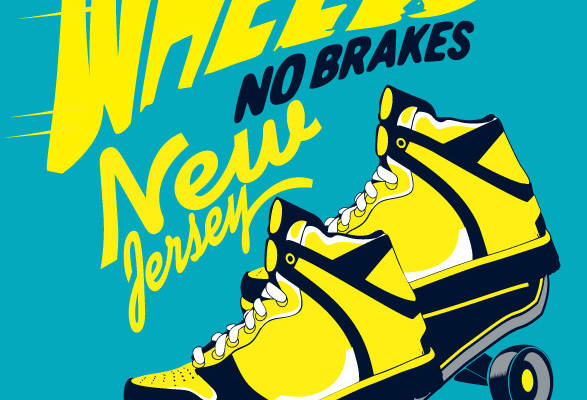 滑板字母鞋子矢量图服装裁片T恤烫图印花花型素材