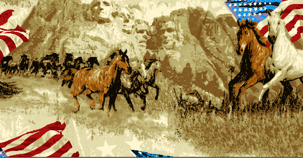 动物骏马国旗印花矢量图服装纺织面料水印数码印花金昌花型素材