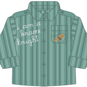 儿童衬衫服装设计矢量图字母花型