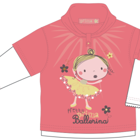 儿童长袖上衣卫衣设计矢量图卡通人物花朵花纹