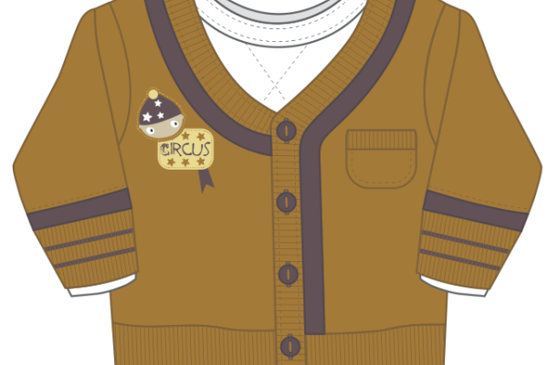 儿童上装小毛衣设计矢量图