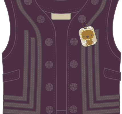 儿童上衣小马甲设计矢量图