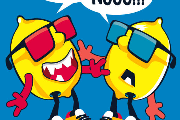 卡通人物橙子字母印花矢量图服装裁片T恤烫图印花花型素材