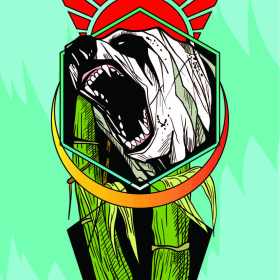 熊出没几何图案矢量图服装纺织裁片T恤烫图印花花型素材