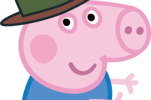 卡通动漫小猪佩奇矢量图服装裁片T恤烫图印花花型素材