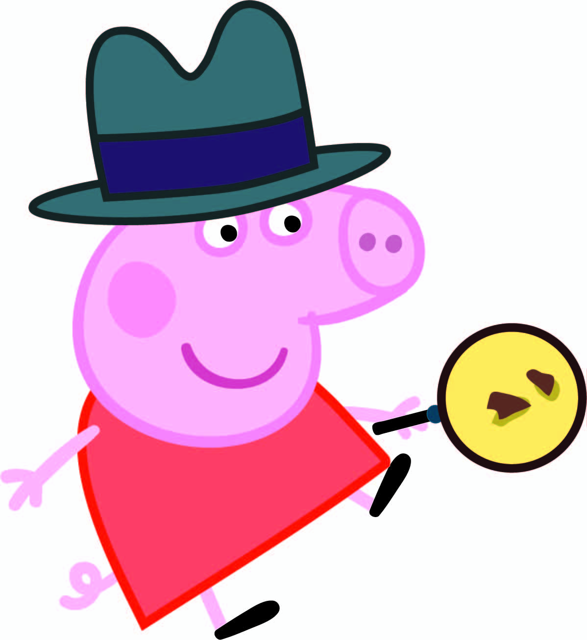 卡通动漫小猪佩奇矢量图服装裁片t恤烫图印花花型素材