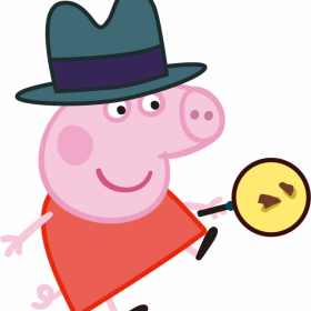 卡通动漫小猪佩奇矢量图服装裁片T恤烫图印花花型素材