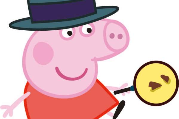 卡通动漫小猪佩奇矢量图服装裁片T恤烫图印花花型素材