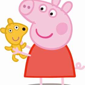 卡通动漫小猪佩奇矢量图服装裁片T恤烫图印花花型素材