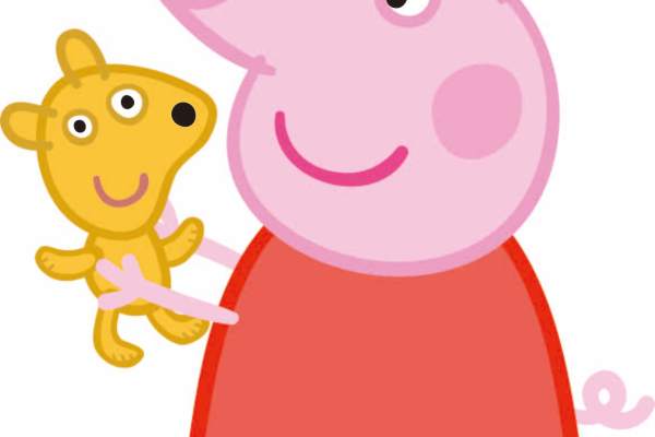 卡通动漫小猪佩奇矢量图服装裁片T恤烫图印花花型素材