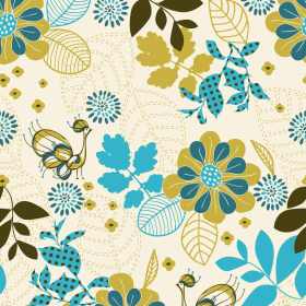 几何植物花卉孔雀矢量图服装纺织面料数码印花花型素材