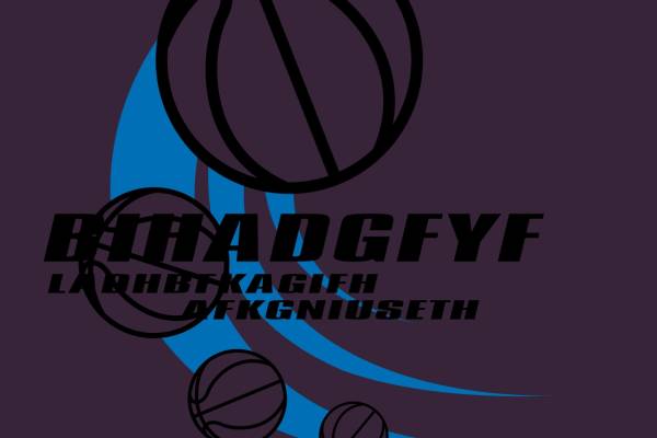 篮球字母几何图案矢量图服装裁片T恤烫图印花花型素材