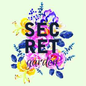 水彩植物花卉字母矢量图服装裁片T恤烫图印花花型素材