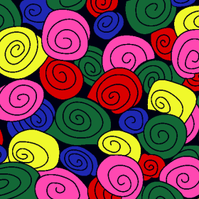 几何多彩圆圈矢量图服装纺织面料水印数码印花金昌花型素材