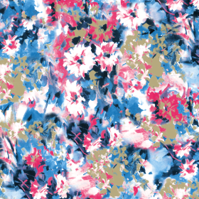 多彩涂鸦拼接花朵矢量图服装纺织面料水印数码印花金昌花型素材