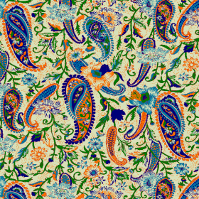 几何植物腰果矢量图服装纺织面料水印数码印花金昌花型素材