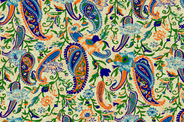 几何植物腰果矢量图服装纺织面料水印数码印花金昌花型素材