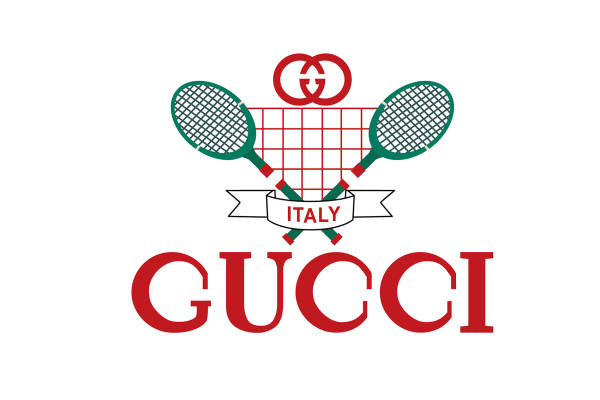 GUCCI网球刺绣矢量图服装裁片T恤烫图印花花型素材
